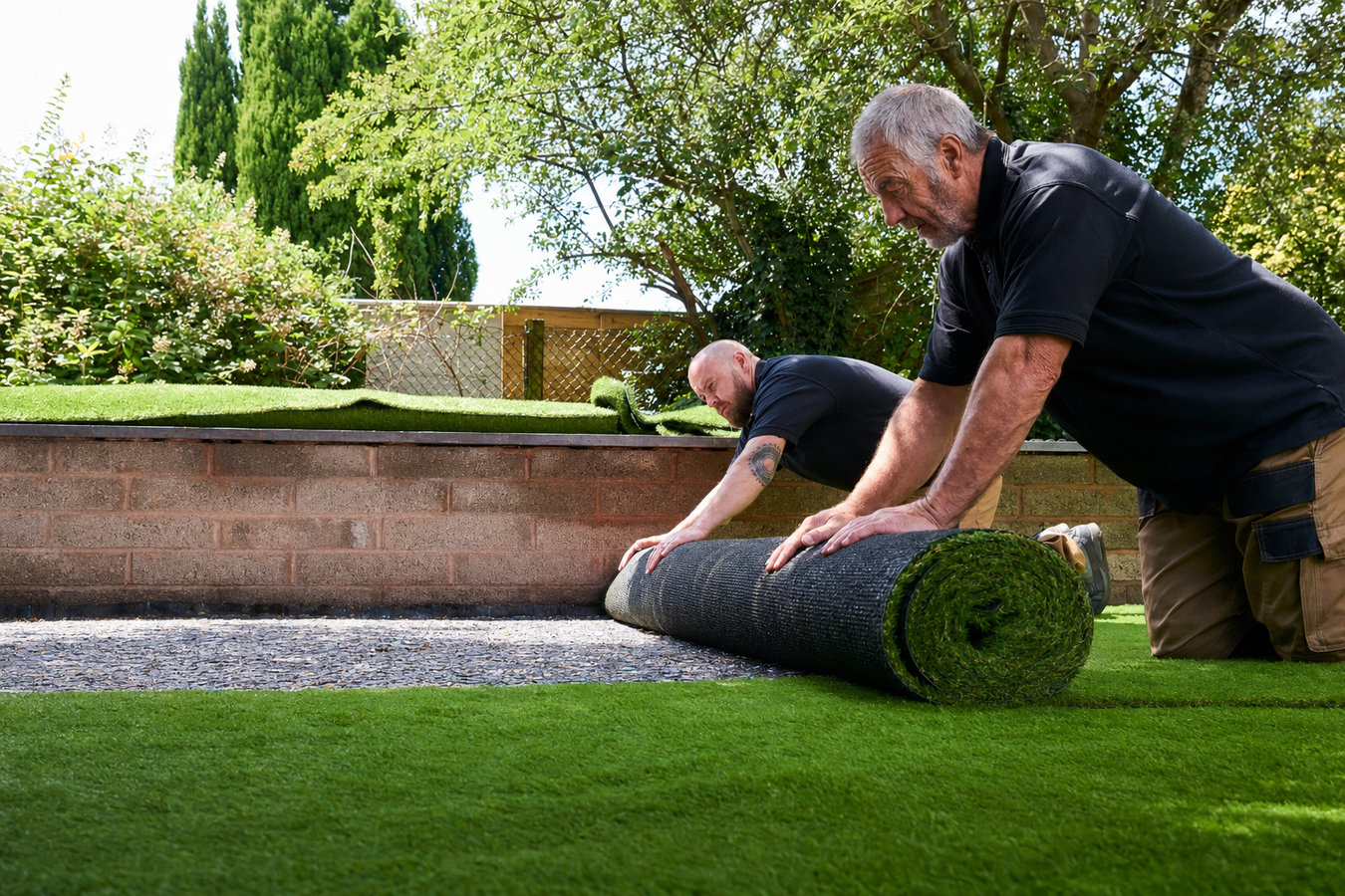 Artificial turf installation in Harlingen, TX
